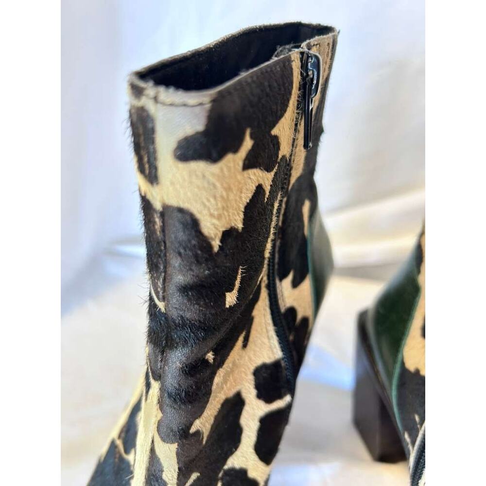 Jeffrey Campbell Pony hair Animal Print Leather Boots Size 6 - Picture 8 of 13